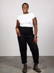 Women Yarrel Canvas Trouser in Black