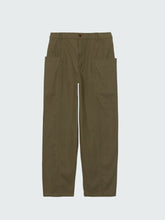 Women Organic Cotton Barrel Trouser in Olive - Croft