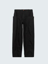 Women Organic Cotton Barrel Trouser in Black - Croft