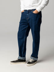 Men Organic Cotton Twill Jean in Dark Indigo - Marin