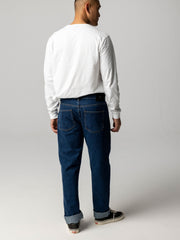Men Organic Cotton Twill Jean in Dark Indigo - Marin