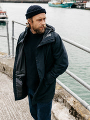 Men Organic Cotton Jacket in Navy - Litus