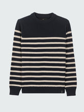 Men Wool Striped Jumper in Multi Stripe - Ledden