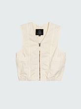 Women Organic Cotton Gilet in Ecru - Croft