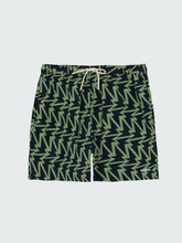 Men Recycled Swim Short in Navy Print - Atlas