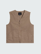 Men Organic Cotton Gilet in Brown - Basset