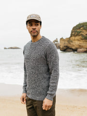 Men Organic Waffle Knit Navy Jumper - Trippet