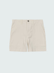 Women Yarrel Canvas Short in Ecru