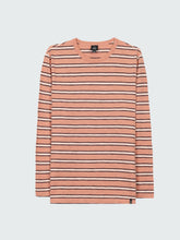 Men Organic Cotton T-Shirt in Clay Stripe - Channel