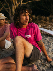 Men Organic Cotton T-Shirt in Pink - Diamond Spray
