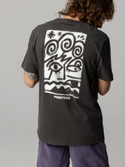 Men Organic Cotton T-Shirt in Black - Factory Surf