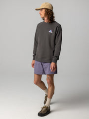 Men Organic Cotton Sweatshirt in Black - Future Wave