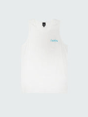 Men Organic Cotton Vest in White - Howl