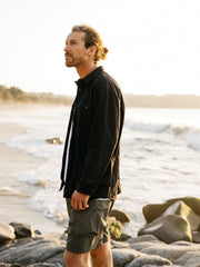 Men Recycled Long Sleeve Shirt in Black - Wander