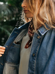 Women Yarrel Denim Chore Jacket in Washed Indigo