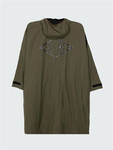 Men/Women Tego Long Sleeve Robe in Olive/Black