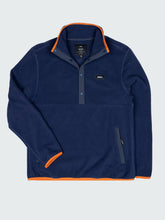 Men Recycled 1/4 Fleece in Deep Blue - Axiom