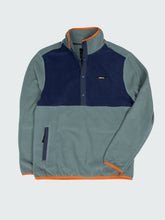 Men Recycled 1/4 Fleece in Deep Sea/Blue - Axiom