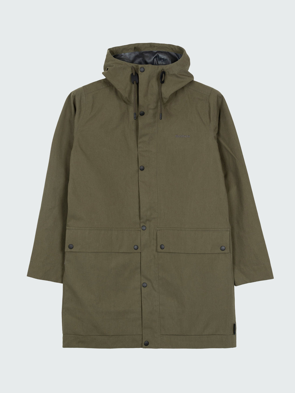 Women Organic Cotton Waterproof Jacket in Olive - Litus