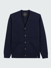Men Wool Cardigan in Navy - Columba