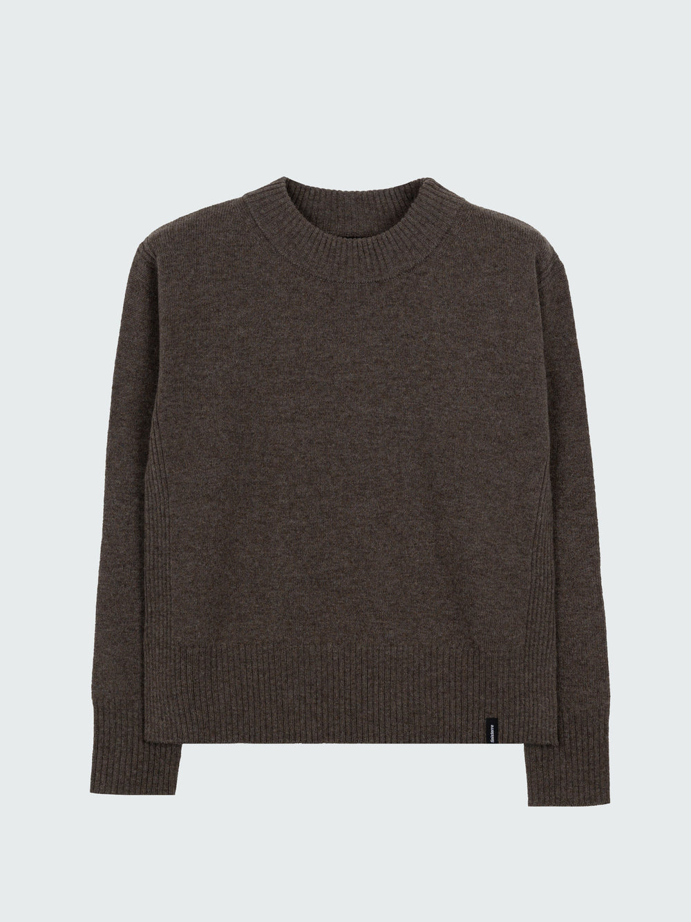 Women Wool Ribbed Knit Jumper in Brown - Cavan