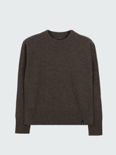 Women Wool Ribbed Knit Jumper in Brown - Cavan