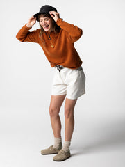 Women Wool Blend Jumper in Copper - Taran