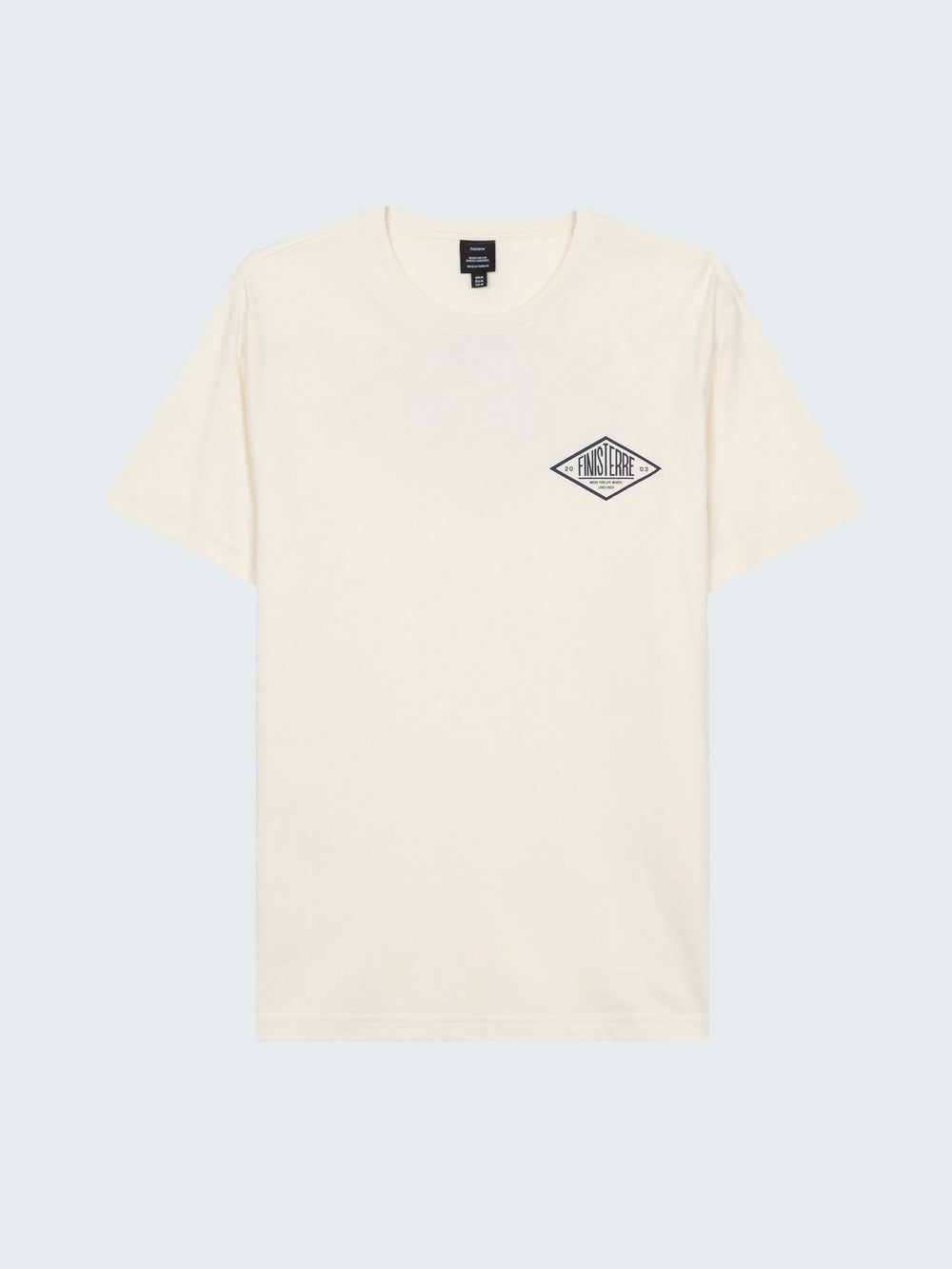 Men Organic Cotton T-Shirt in Ecru - Diamond Type