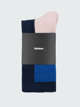 Men/Women High Tide Pattern Sock (Deep Blue/Pink Osmosis)