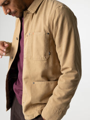 Men Organic Cotton Lined Jacket in Flint - Basset