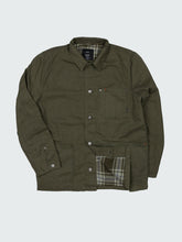 Men Organic Cotton Lined Jacket in Olive - Basset