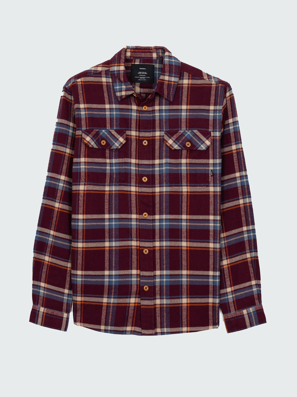 Men Check Shirt in Plum Check - Beardsmore