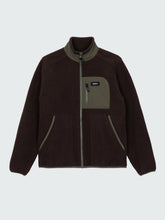Women Recycled Fleece Jacket in Brown/Olive - Bolster