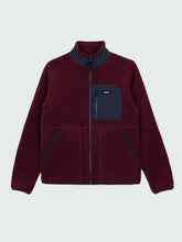 Women Recycled Fleece Jacket in Plum/Navy - Bolster