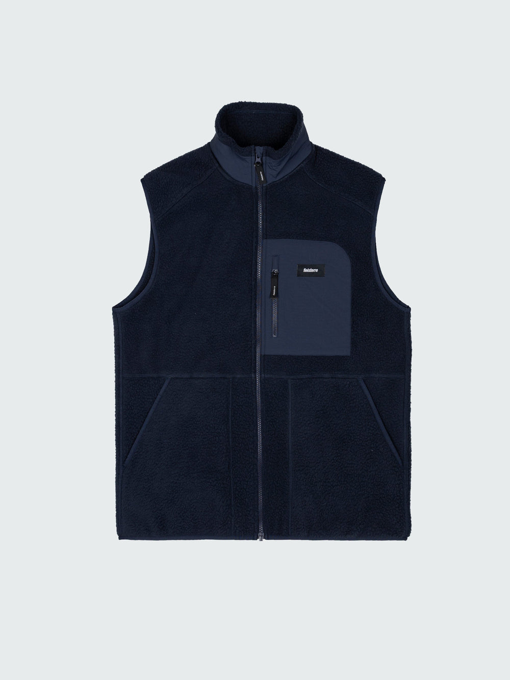 Men Recycled Fleece Gilet in Navy - Bolster