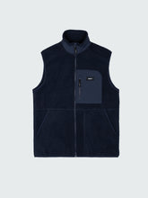 Men Recycled Fleece Gilet in Navy - Bolster
