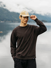 Men Organic Cotton Sweatshirt in Brown - Coho