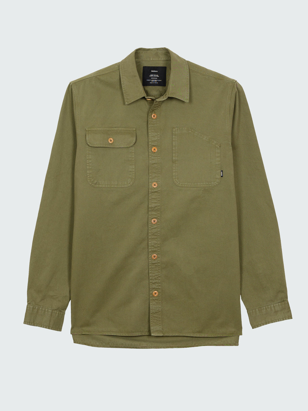 Men Organic Cotton Shirt in Seagrass - Eddystone
