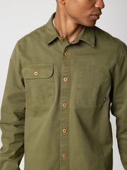 Men Organic Cotton Shirt in Seagrass - Eddystone