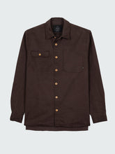 Men Organic Cotton Shirt in Brown - Eddystone