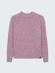 Women Merino Crew Knit Jumper in Purple - Farne