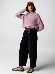 Women Merino Crew Knit Jumper in Purple - Farne