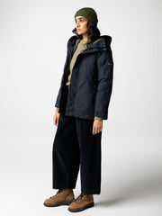 Women Recycled Waterproof Jacket in Black - Isla