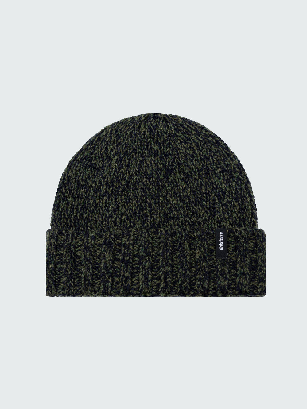 Men/Women Wool Beanie in Olive/Navy - Lewth