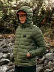 Women Recycled Hooded Jacket in Seagrass - Nimbus