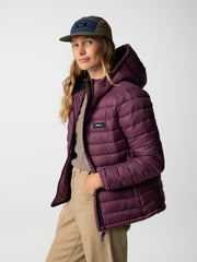 Women Recycled Hooded Jacket in Plum - Nimbus