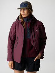 Women Recycled Waterproof Jacket in Plum - Stormbird