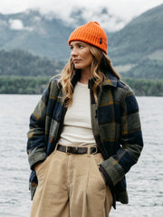 Women Wool Blend Blanket Jacket in Sugar Kelp Multi - Stowe