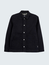 Women Organic Cotton Flannel Lined Chore Jacket in Black - Yarrel