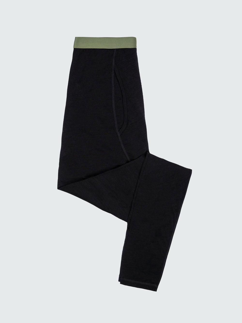 Men Eddy 2.0 Merino Wool Long Johns in Black/Olive